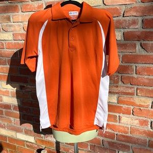 Burnt Orange and White cooltek Polo size M